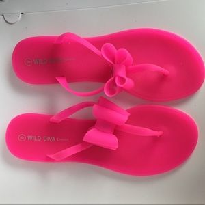 Hot pink sandals